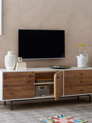 Reclaimed Wood & Lacquer Media Console (70")