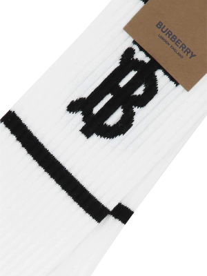 Burberry Monogram Intarsia Knee-length Socks