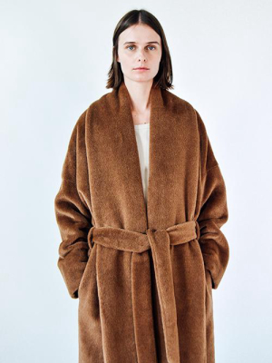 Brown Wool Syd Robe Coat