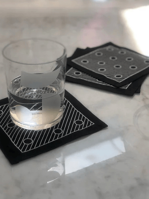 Set Of 4 "linate" Cocktail Napkins