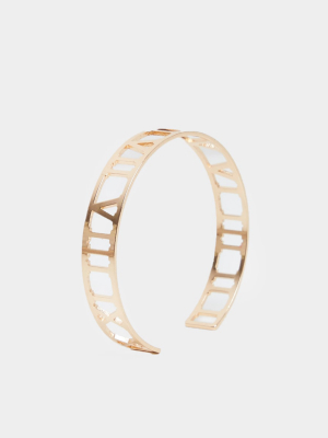 Gold Numeral Cut Out Bracelet