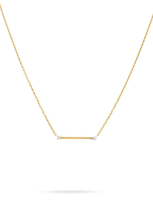 Marco Bicego® Bi49 Collection 18k Yellow Gold And Diamond Small Bar Necklace