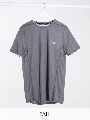 Asos 4505 Tall Training T-shirt With Quick Dry In Gray Marl