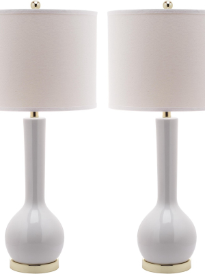 Mae Long Neck Ceramic Table Lamp (set Of 2) - Safavieh