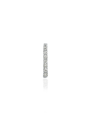 Stick 14k White Gold Diamond Single Earring