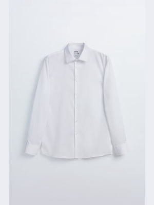 No Iron Textured Weave Shirt