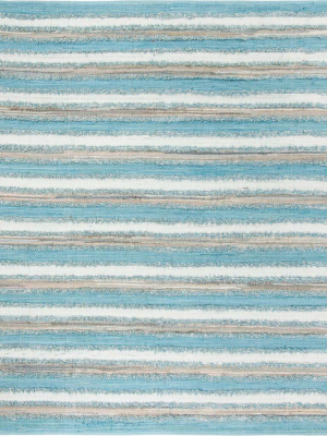 Montauk Shag Aqua/multi Area Rug