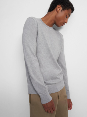 Tipped Crewneck Sweater In Cotton-wool