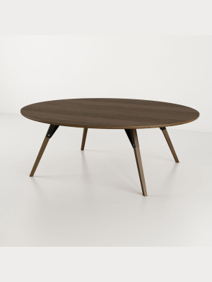 Clarke Large Oval Coffee Table - Walnut