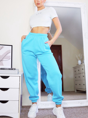 Bright Aqua Casual Joggers