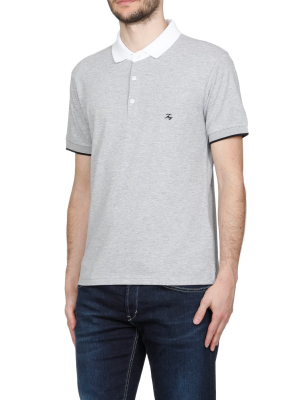 Fay Contrast Collar Polo Shirt