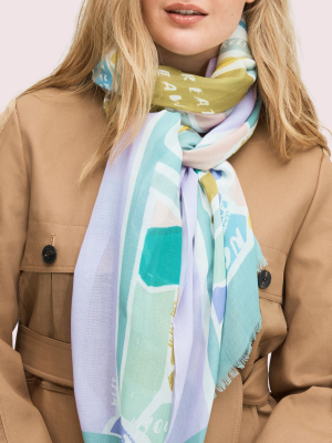 Central Park Map Oblong Scarf