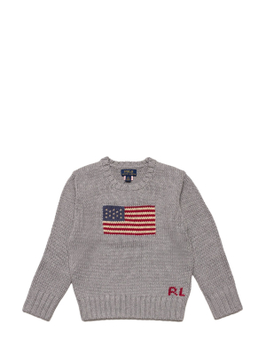 Ralph Lauren Kids American Flag Knit Sweater