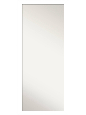 28" X 64" Wedge Framed Full Length Floor/leaner Mirror White - Amanti Art