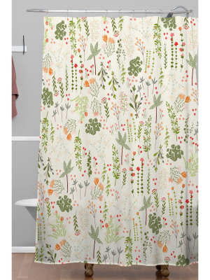 Floral Goodness Iv Shower Curtain Green - Deny Designs
