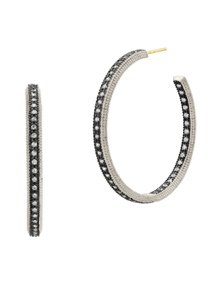 Classic Pave Hoop Earrings