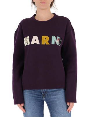 Marni Logo Patch Crewneck Sweatshirt