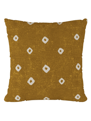 Ochre Print Throw Pillow - Cloth & Company