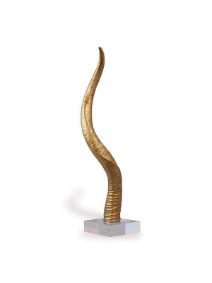 Safari Gold Horn Sculpture