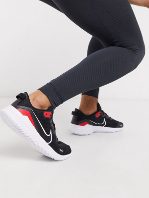 Nike Running Renew Ride Sneakers In Black