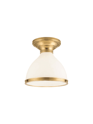 Randolph 1 Light Semi Flush Aged Brass