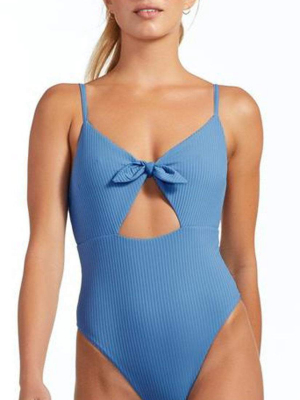 Vitamin A Ecorib Alma One Piece Swimsuit In Mediterranean Blue