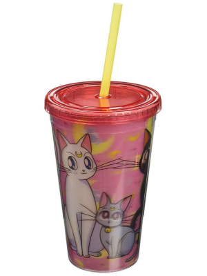 Just Funky Sailor Moon "kitties" Lenticular 16oz Carnival Cup