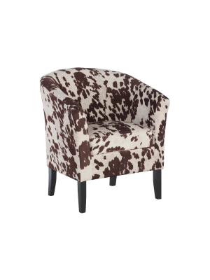 Simon Chair In Udder Madbess Brown/white - Linon