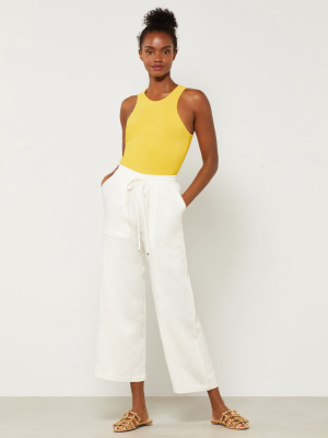 Drawstring Wide Leg Pant