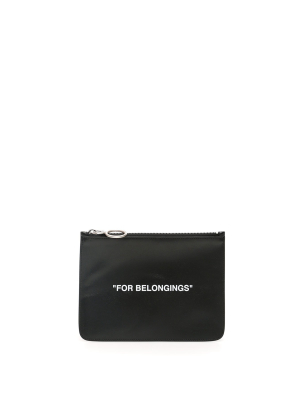 Off-white Quote Pouch