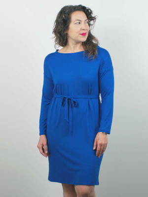 Mae Dress, Prussian Blue (only Xs + S Left)