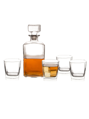 5pc Glass Whiskey Decanter Set - Cathy's Concepts