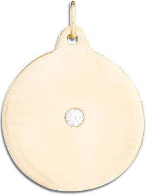 Large Disk Charm With Diamond