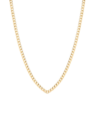 Men's 14k Gold Small Curb Chain Necklace