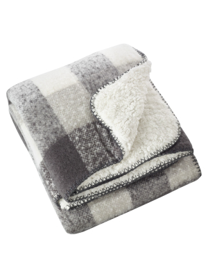 50"x60" Faux Mohair Design Sherpa Throw Blankets Gray - Saro Lifestyle