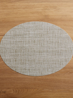 Chilewich Oval Crepe Neutral Vinyl Placemat