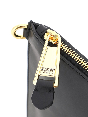 Moschino Teddy Embroidered Clutch Bag