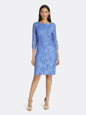 Floral Lace Side-ruched Dress