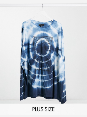 New Girl Order Curve Oversized T-shirt With Dance Print In Tie Dye Two Piece