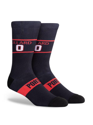 Nba Portland Trail Blazers Hi-wire Crew Socks - L