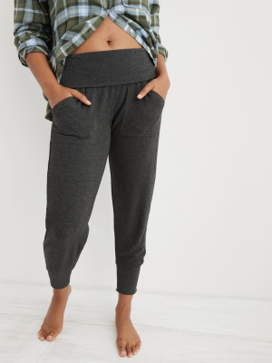 Aerie Softest® Sleep Plush Foldover Jogger