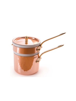 Mauviel Copper Double Boiler With Insert, 1-qt.