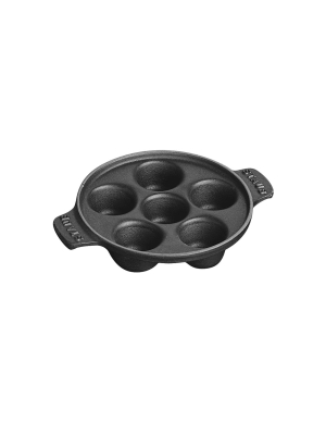 Staub Cast Iron 5.75-inch Escargot Dish With 6 Holes - Matte Black