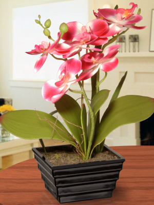 12" Pink Orchid Flower - National Tree Company