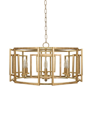 Mckenzie Chandelier Gold Leaf