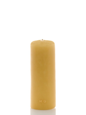 Amber Pillar Candle, 3"x8"