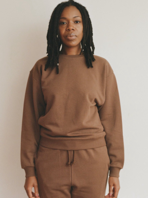 Baserange Loose Sweatshirt In Brown