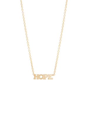 14k Itty Bitty Hope Necklace