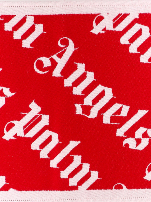 Palm Angels All Over Logo Scarf