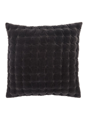 Jaipur Living Winchester Solid Dark Gray Poly Throw Pillow 26 Inch